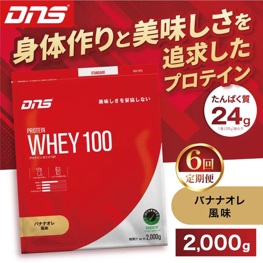 【定期便6回】DNS プロテインホエイ 100 バナナオレ 風味 2000g