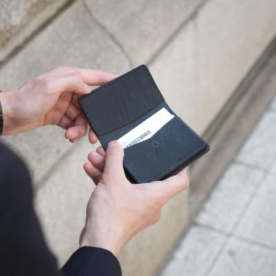 ふるさと納税 豊岡市 豊岡財布 haakiLeatherカードケース HLC500 ネロ