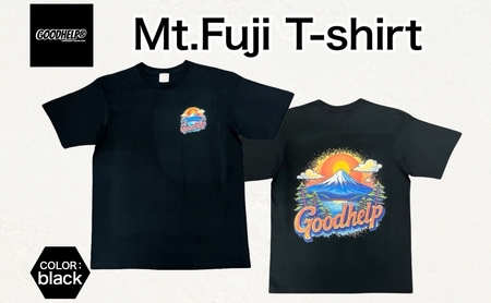 GOODHELP Mt.Fuji T-shirt black  Tシャツ 半袖 洋服 ファッション ストリート ストリート感 ユニセックス スリーブTシャツ ティーシャツ ストリートカルチャー ブラック 黒 富士山 冨士 山 お取り寄せ 送料無料 神奈川県 寒川町
