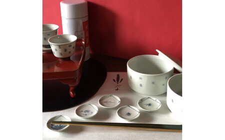 A25-261【十四代李参平】 お手塩皿5枚セット