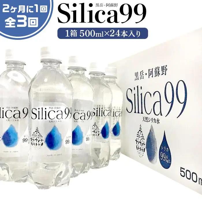 ＜２か月に１度のお届け！全３回 定期便＞天然炭酸水Silica99　500ml×24本
