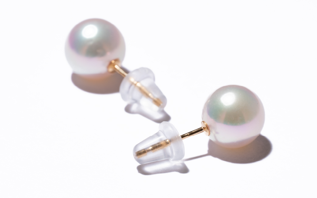 1455アコヤ真珠 K18 ピアス 7.5mmup　ゴールド　１８金　あこや　定番　フォーマル　ギフト　贈り物　シンプル　冠婚葬祭　結婚式　入学式　卒業式　伊勢志摩