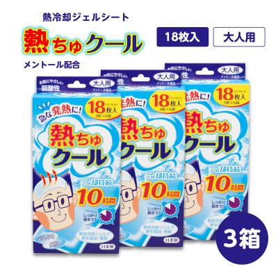 ふるさと納税 紀の川市 熱　さますシート　熱ちゅクール18枚入　大人用　3個　ラクール薬品販売(株)