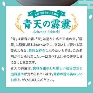 青天の霹靂　【 令和7年 新米 先行受付】 米 10kg (5kg×2) 特別栽培米 青森県産 【2025年11月より順次発送】【KonRiceFarmの青天の霹靂 お米 精米 白米 晴天の霹靂 青森