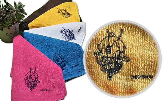 マイクロファイバータオル5枚セット（シモンちゃんロゴ入り）【 キッチン 掃除 洗車 布巾 ふきん 】