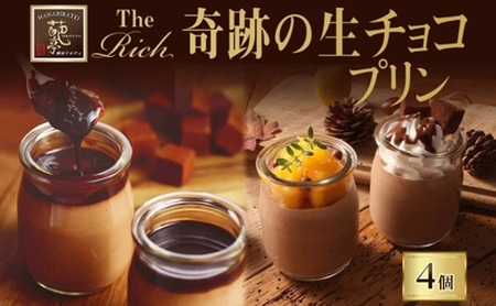 生チョコ プリン 4個 ベルギー産 チョコレート