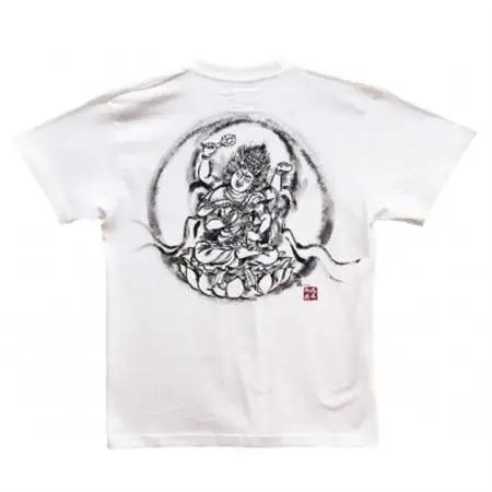 手描きTシャツ 仏画 愛染明王 白 (半袖 Lサイズ)【1615479】
