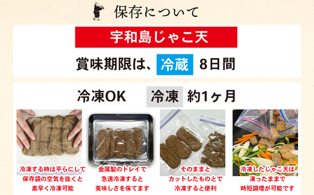 ＼10営業日以内発送／ 【郷土料理】  じゃこ天  宇和島 計15枚 5枚 × 3パック 安岡蒲鉾店 練り物 じゃこてん 小分け おつまみ 蒲鉾 かまぼこ C014-020004