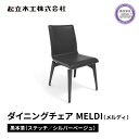 【ふるさと納税】 ダイニング チェア MELDI メルディ 本革 ステッチ シルバー 起立木工 藤枝家具 キッチン日用品 おしゃれ 家具 雑貨 インテリア 椅子 イス 静岡県 藤枝市