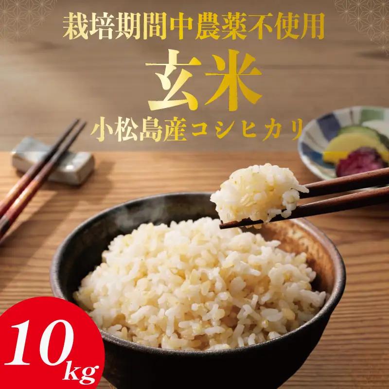 【栽培期間中農薬不使用】玄米 10kg コシヒカリ 令和7年産 米 こめ ご飯 ごはん おにぎり 白米  食品  ギフト 贈答 プレゼント お取り寄せ グルメ 送料無料 小松島市