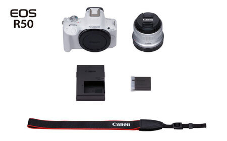 Canon EOS R50 レンズキット ホワイト【長崎キヤノン】ミラーレスカメラ キャノン キヤノン ミラーレス カメラ 一眼[MA27]