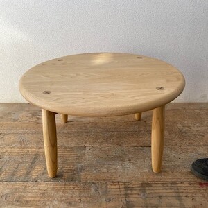 子供 机 キッズ デスク おしゃれ 木製 木育 男の子 女の子 無垢材 国産 栗の木 栗材 インテリア 藤枝家具 遊木舎 TOY 丸 テーブル