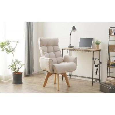 ふるさと納税 大河原町 回転ファブリックチェア FACN-KH アイボリー 一人掛け アイリスオーヤマ [53753185] |  | 02