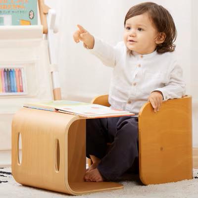 ふるさと納税 川西市 HOPPL(ホップル) コロコロチェア(ナチュラル)専用チェアパッド(コペンブルー)付き |  | 01