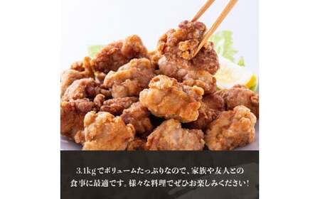 【3ヶ月定期便】宮崎県産 若鶏 もも肉 3.1kg 【 鶏肉 もも肉 肉 小分け からあげ チキン南蛮 国産 九州産 宮崎県産  送料無料 】