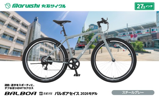 143-006 バルボアセイス 2026モデル（丸石サイクル）スチールグレー YSKR130-SGY