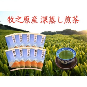 098-13 【令和7年5月より新茶出荷】 牧之原産 深蒸し 煎茶 「赤富士」10本 セット お茶 茶 深蒸し 煎茶 旬 日常 のし 熨斗 贈答 ギフト 静岡県 牧之原市 澤田行平商店