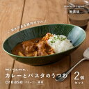 【ふるさと納税】【美濃焼】miyama.のカレーとパスタのうつわ(クリース)2個セット　織部【1500209】