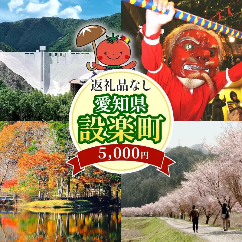 愛知県設楽町 応援寄付金《返礼品なし》応援受付 選べる寄付金額 5000円