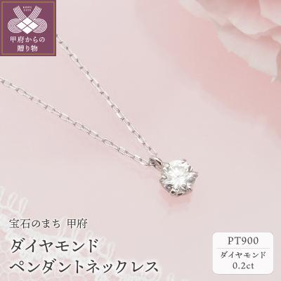 ふるさと納税 甲府市 PT900/PT850 ダイヤモンド ペンダントネックレス　HH-019074