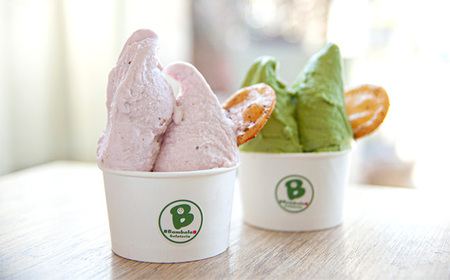 No.110 老舗煎餅店プロデュースのジェラート おまかせ6個セット＊煎餅付＊