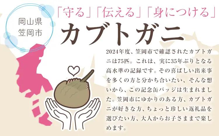カブトガニ 缶バッジ 4個セット 笠岡市観光協会 缶バッジ