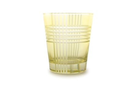 浅草切子 KANA KURITA「ギンガムオールド」化粧箱入り (カラー：イエロー)_0012-094-T07-5