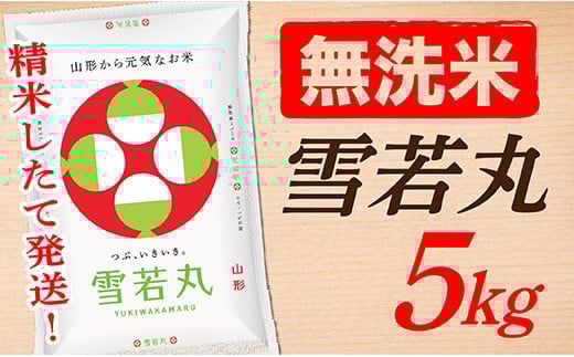 
            【令和7年産】【無洗米】山形県産雪若丸5kg
          