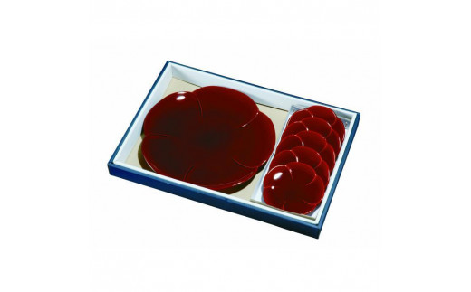 
梅型盛皿セット 両面春慶塗【YG98】
