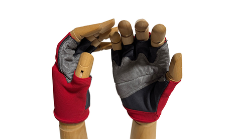 撥水 サイクリンググローブ 指切り 指なし オールシーズン サイクリング 自転車 グローブ 手袋 レッド・Mサイズ