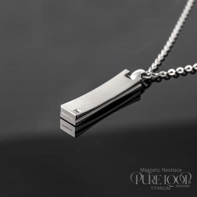 ふるさと納税 東大阪市 管理医療機器　純チタン永久磁気ネックレス　PURE　LOOP　OZ　スクエアプラチナ　45cm