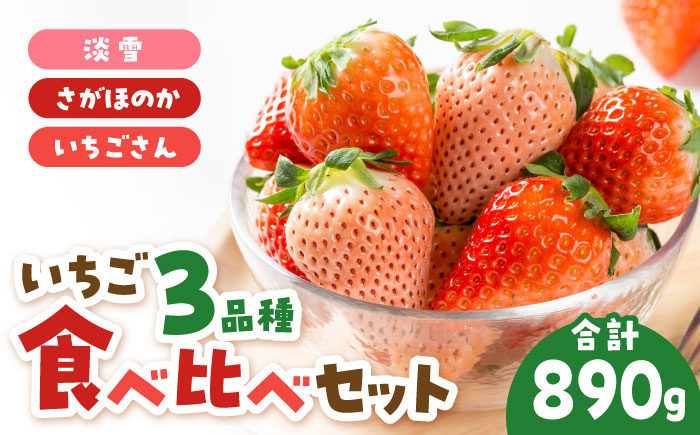 
            いちご 3品種 食べ比べセット【岸川農園】 九州 佐賀県 白石町 [IAP029]
          