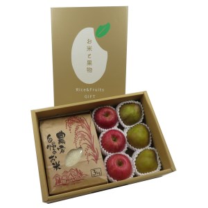 【2023年12月発送】山形秋の味覚3種詰合せ（新米つや姫3kg＆ラフランス・サンふじ各3個）_H125(R5)