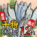 【ふるさと納税】 ＼家庭用干物セット／ アジ さんま カマスが4枚ずつ届く 定番干物12枚セット／ひもの 詰め合わせ 冷凍 干物 さんま サンマ アジ あじ カマス かます あじの開き