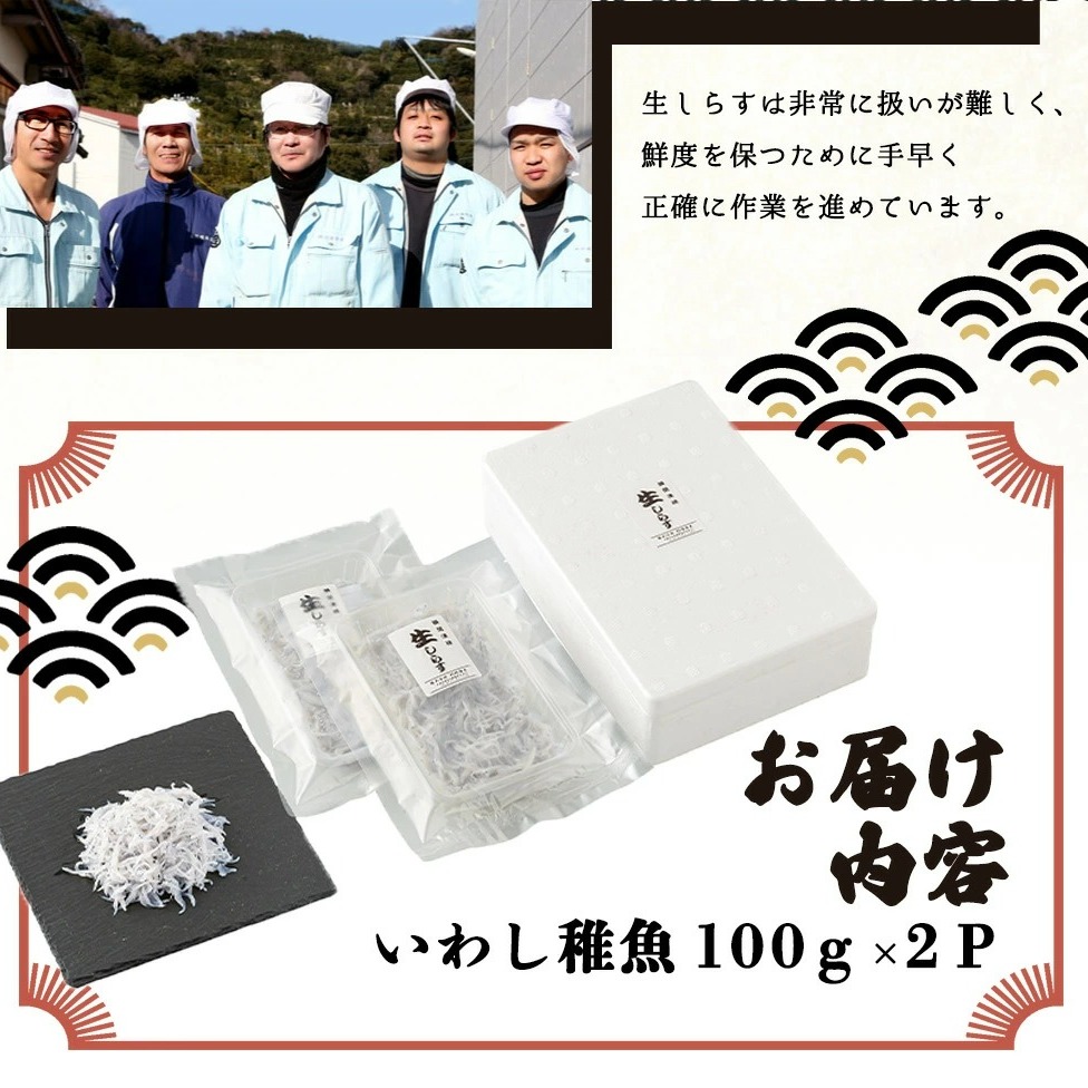 H6019n_厳選 生しらす (100g×2P)_イメージ4