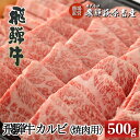 【ふるさと納税】【年内順次発送】　飛騨牛 カルビ焼肉用（500g）【冷凍】最高級 国産 牛肉 肉 和牛 赤身 人気 ブランド牛 和牛 焼き肉 やきにく BBQ バーベキュー 贈答 赤身 霜降り 父の日 母の日 お歳暮 お中元 お祝い 26000円 岐阜県 下呂市