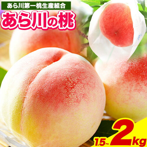 【ふるさと納税】【先行予約】あら川の桃 約1.5kg (5-7玉) または 約2kg (6-8玉) あら川第一桃生産組合《6月下旬から8月下旬頃出荷》 和歌山県 紀の川市 あら川の桃 モモ 桃 もも