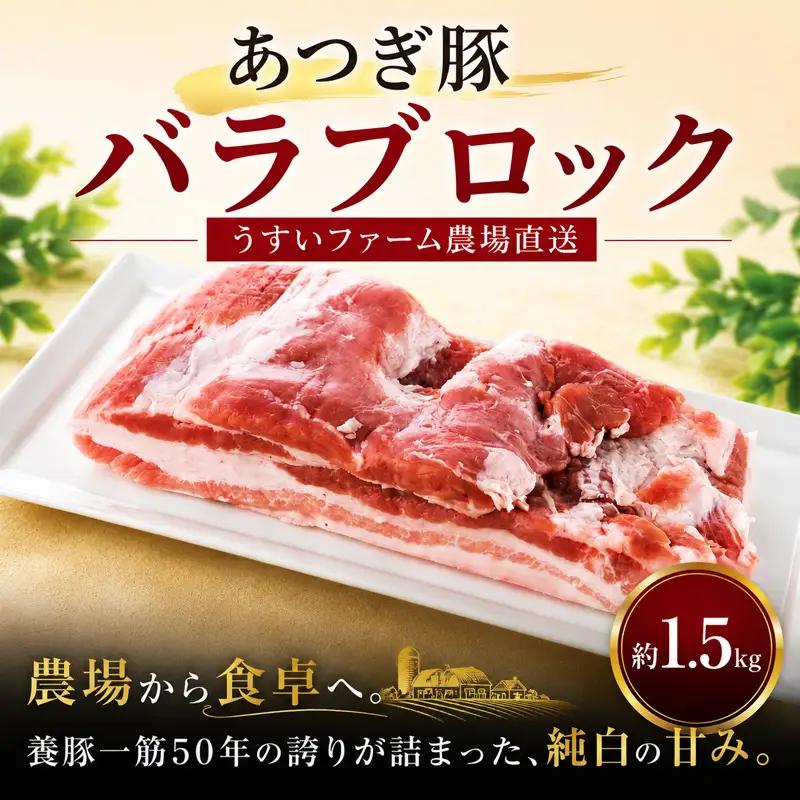 豚バラブロック 約1.5kg 豚肉 あつぎ豚 バラブロック かながわの名産100選 ブランド豚 名産 神奈川県 特産品 No.876