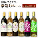 【ふるさと納税】朝陽ワイナリー 厳選6本セット 計4.5L 各750ml（朝陽ワイン 赤・白 ／ ブレンドワイン 赤・白 ／ 3333 赤・白）ワイン 赤ワイン 白ワイン 飲み比べ セット 詰め合わせ 巨峰100％ 辛口 ベリー系 柑橘系 国産 オーストラリア産 鹿児島県 薩摩川内市 送料無料