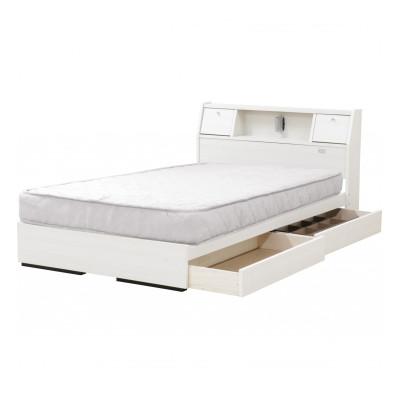 ふるさと納税 知立市 【組立付き】K333シングルベッド(クラシックホワイト)ボンネルコイルマットレス付(1268)