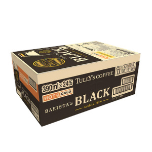 コーヒー タリーズ バリスタズ ブラック 390ml × 2ケース 定期便 3ヶ月 TULLY'S COFFEE BARISTA'S BLACK 飲料 ドリンク 珈琲 3回 お楽しみ 