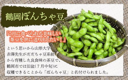 【令和8年産先行予約】 山形セレクション認定！15代目「治五左衛門」の新枝豆「つるおか・ぼんちゃ豆」1.35kg(450g×3袋)  7月中旬～下旬
