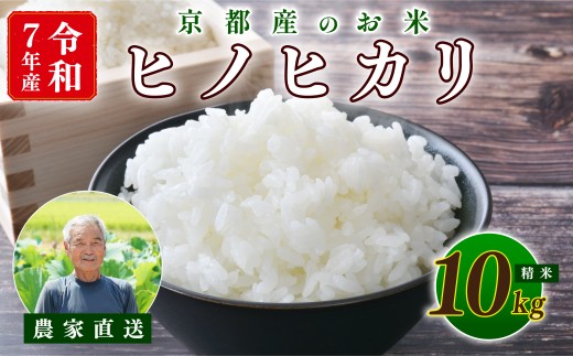【期間限定】令和7年産 ヒノヒカリ 10kg （京都 お米 ごはん 精米 白米 京都府 久御山町 直送 令和七年 人気 【数量限定】）
