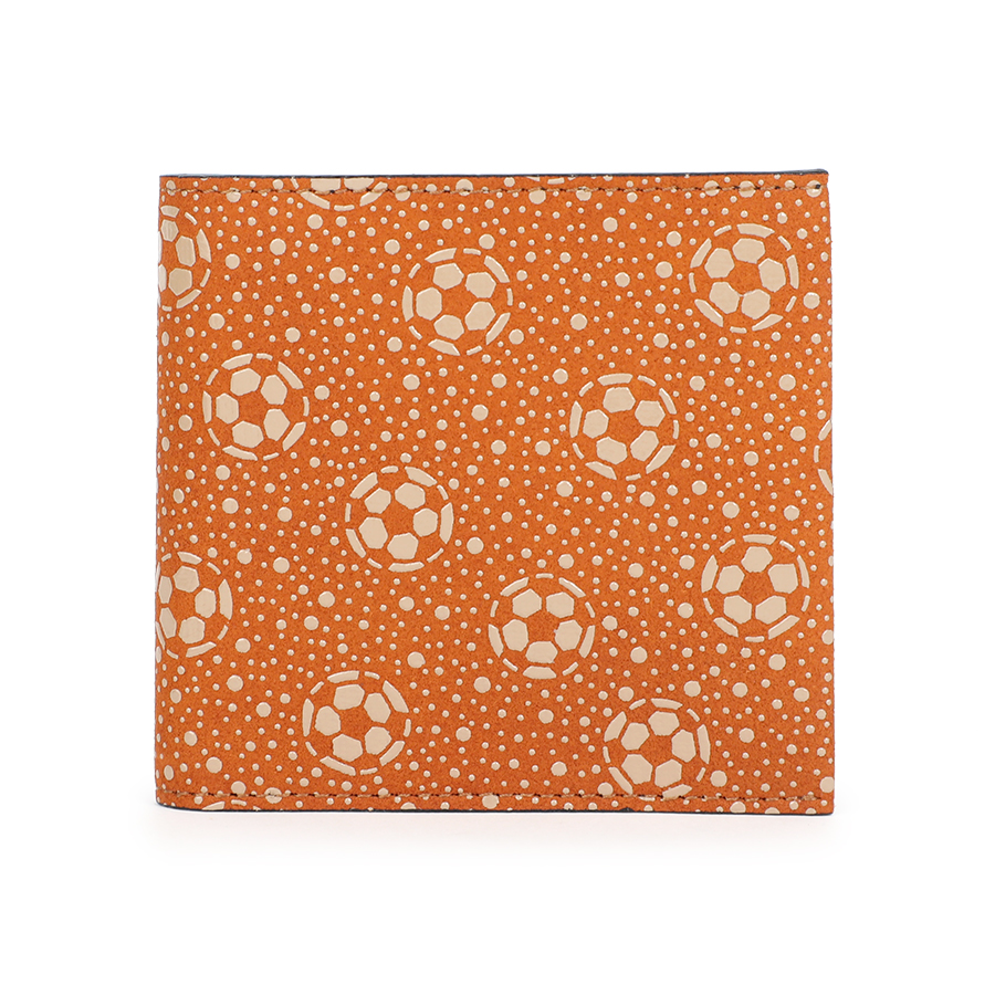 ＜印傳屋 上原勇七＞甲州印傳　印傳屋上原勇七　ポケフィット　キャメル×白　球あられ