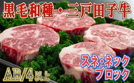 国産和牛 スネ・ネックブロック 650g　黒毛和牛 「三戸・田子牛」
