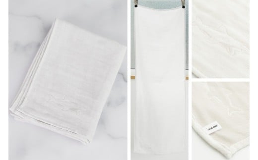 ガーゼフェイスタオル [こなゆき] 3重ガーゼ 天然素材 コットン100％ 赤ちゃん 敏感肌 ガーゼ生地 グレー サメ柄(ワンポイント) 白銀 [1167]