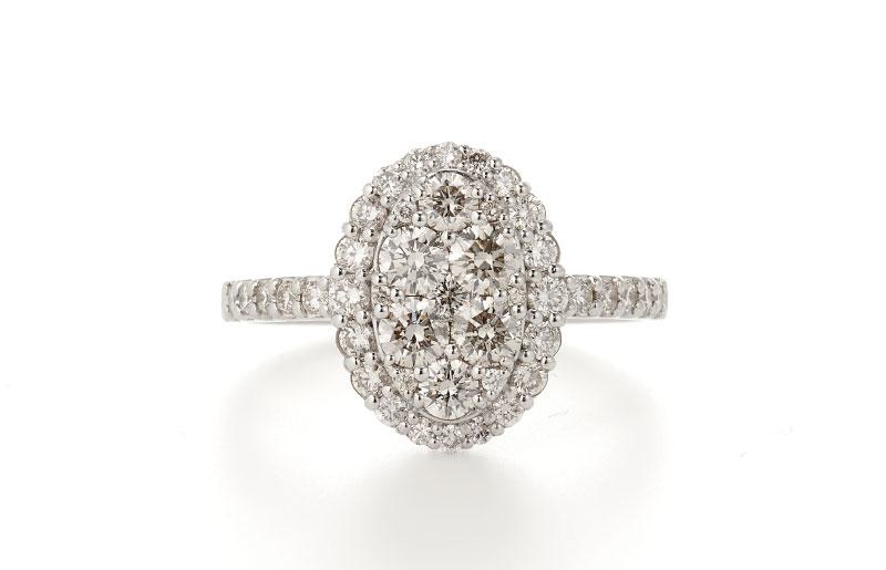 ARC-EN-CIEL プラチナ ダイヤリング（計 1.0ct）【鑑別書付き ジュエリー プレゼント ギフト ファッション アクセサリー 贈り物 贈答 お祝い 記念日】 J003-1