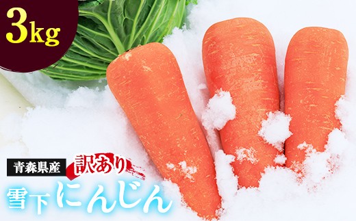 
                  訳あり 雪下にんじん 3kg 【南部宝園】 あまい 人参 野菜 朝どれ 朝採り AOMORI AGRI BASE 青森県 南部町 F21U-751
                