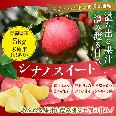 【ふるさと納税】【26年10月から順次発送】平均糖度13度以上! シナノスイート 約5kg 訳あり 青森県産 りんご【配送不可地域：沖縄県】【1611321】