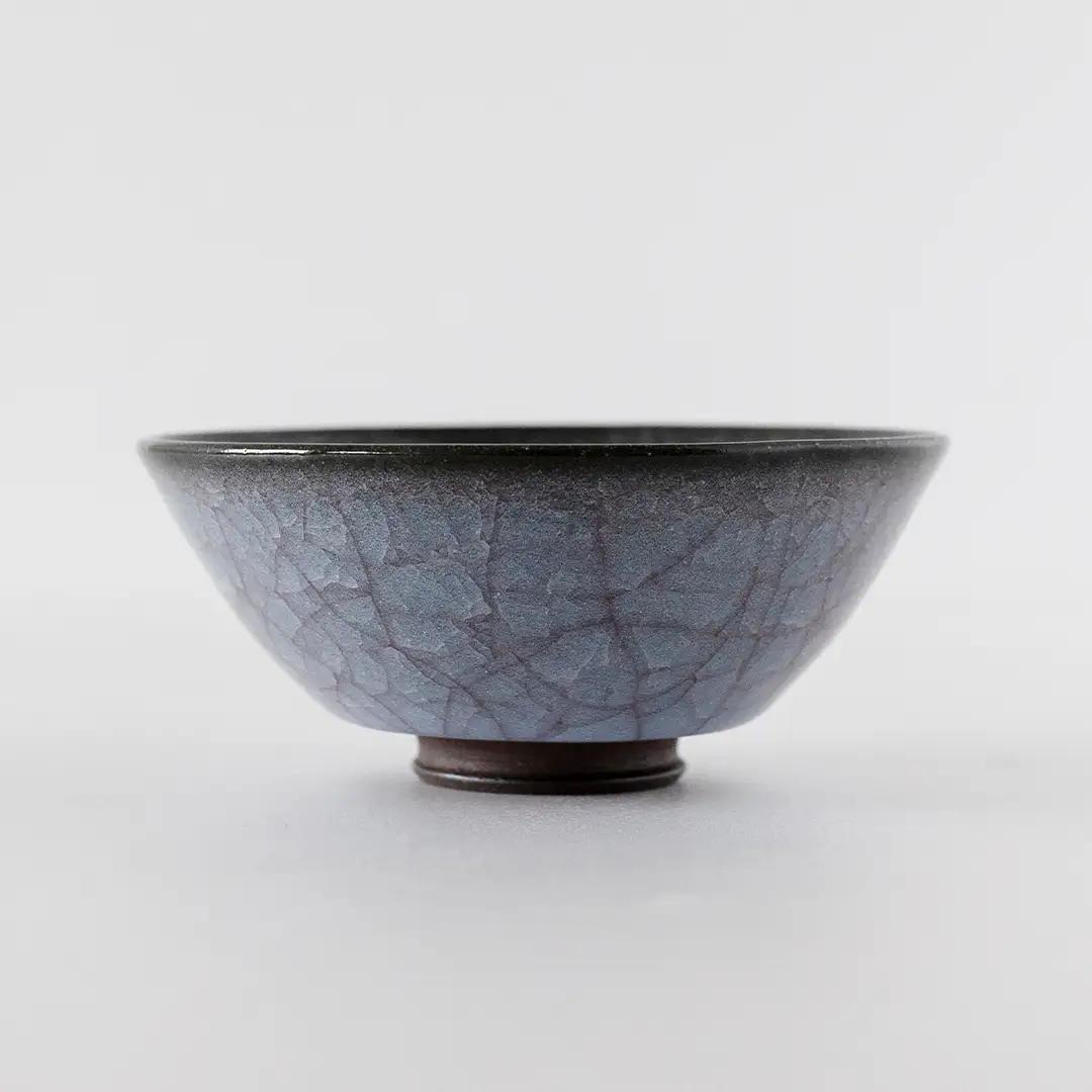 【氷裂貫入青瓷】抹茶茶碗 （小野寺裕司 作） 径13.5cm×高さ5.6cm